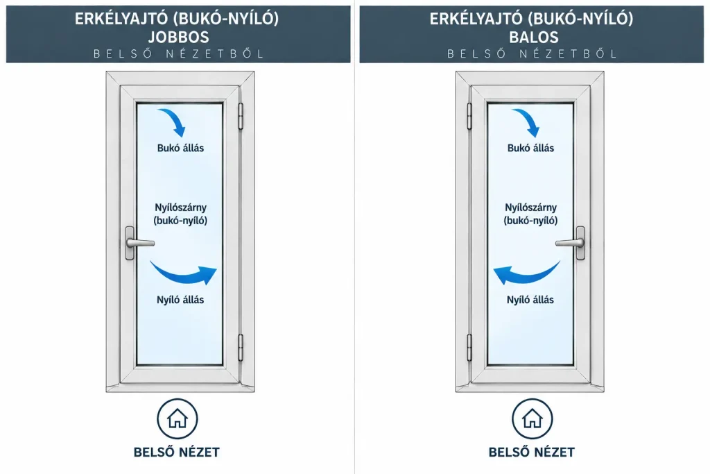 GEALAN LINEAR bukó-nyíló műanyag erkélyajtó