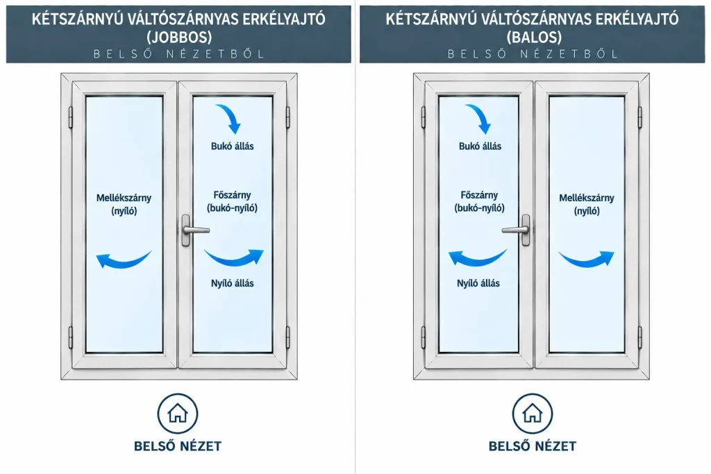 GEALAN LINEAR kétszárnyú váltószárnyas műanyag erkélyajtó