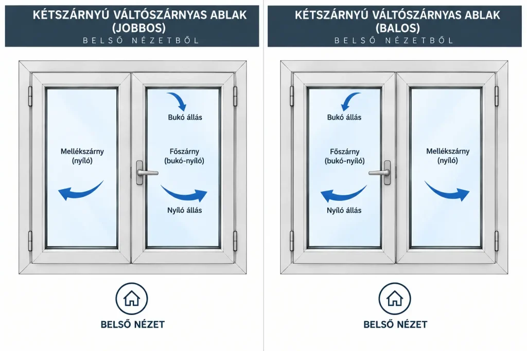 GEALAN LINEAR kétszárnyú váltószárnyas műanyag ablak